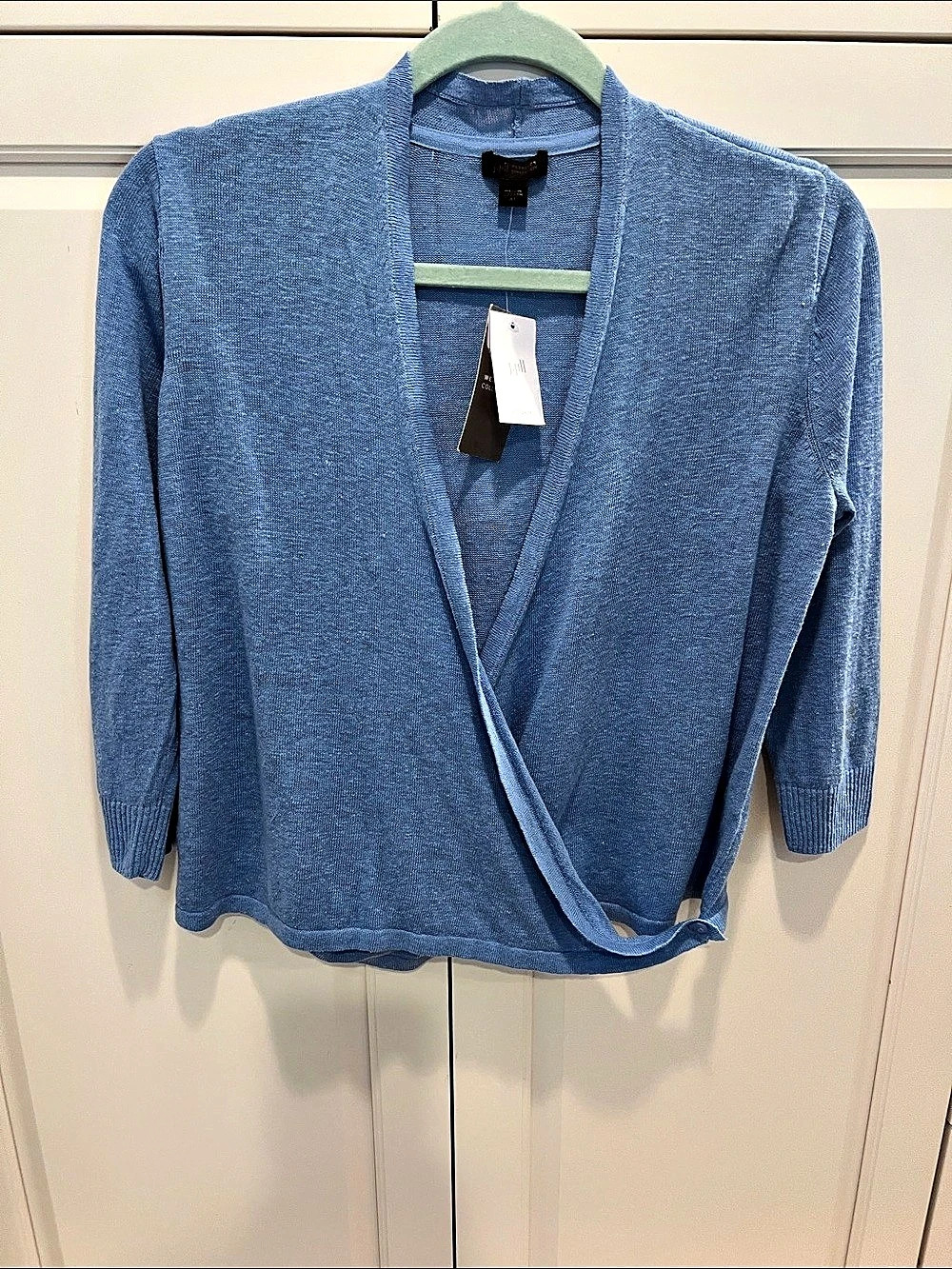 J.Jill 4 Ways to Wear Wrap Cardigan Linen Blend Wrap Cardigan Size Medium NWT